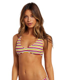 Stripe While Haute Vneck Bikini - Multi