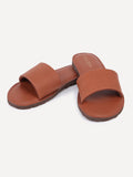 Simple Slide Sandals - Dark Clay