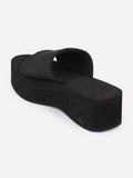 Simple Hi-scraper Sandals - Black