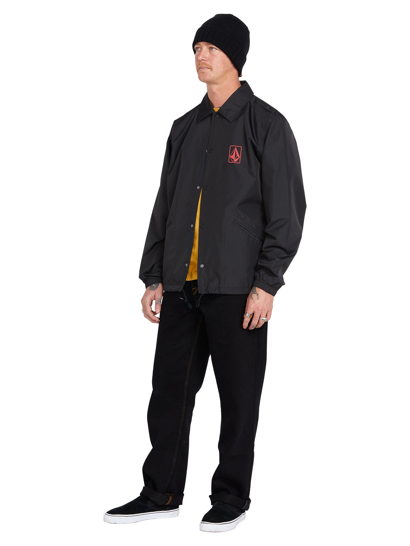 Volcom Skate Vitals Coaches Jacket - Black Red