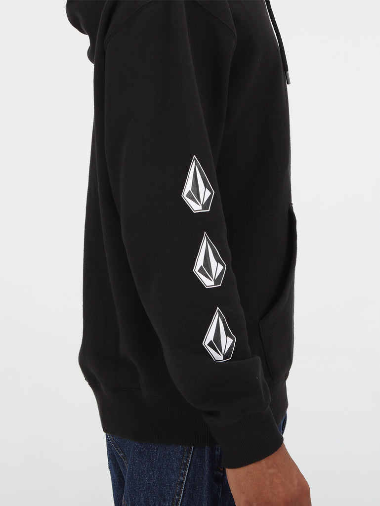 Iconic Stone Pullover Hoodie - Black