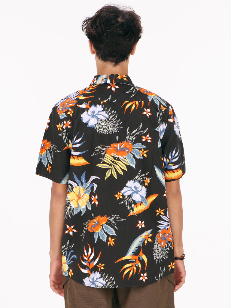 Volcom Sunriser Floral  Short Sleeve Shirt - Stealth