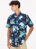 Volcom Sunriser Floral  Short Sleeve Shirt - Navy