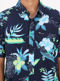 Volcom Sunriser Floral  Short Sleeve Shirt - Navy