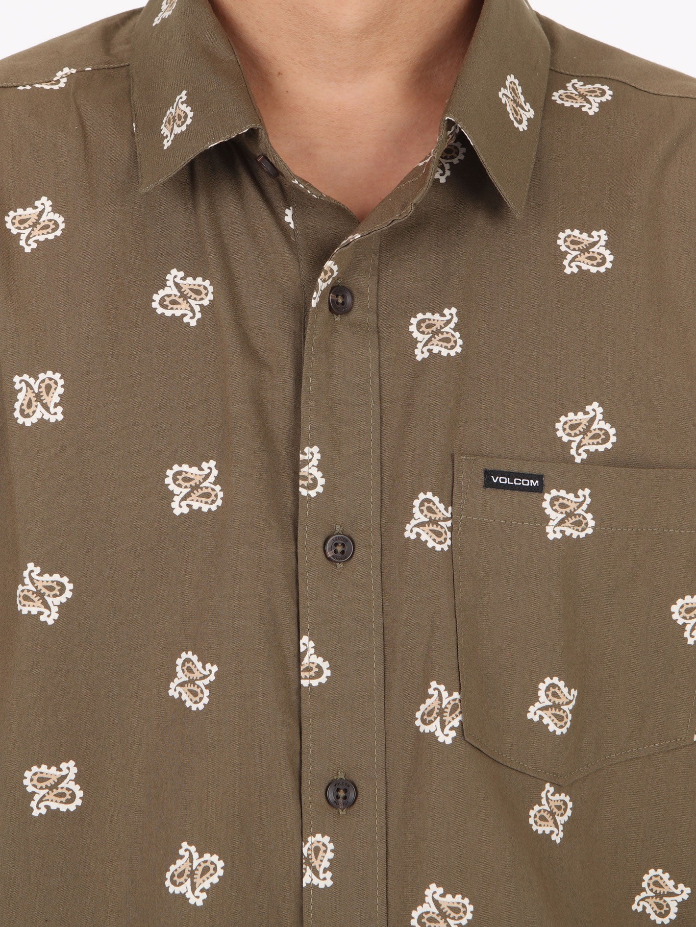 Volcom Scaler Stone Short Sleeve Shirt - Expedition Green