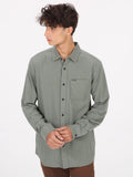 Caden Solid Long Sleeve Shirt - Agave