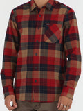 Caden Plaid Long Sleeve Shirt - Rio Red