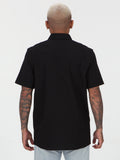 Everett Oxford Short Sleeve Shirt - New Black
