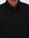 Everett Oxford Short Sleeve Shirt - New Black