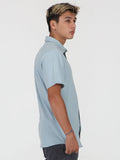 Everett Oxford Short Sleeve Shirt - Storm Blue