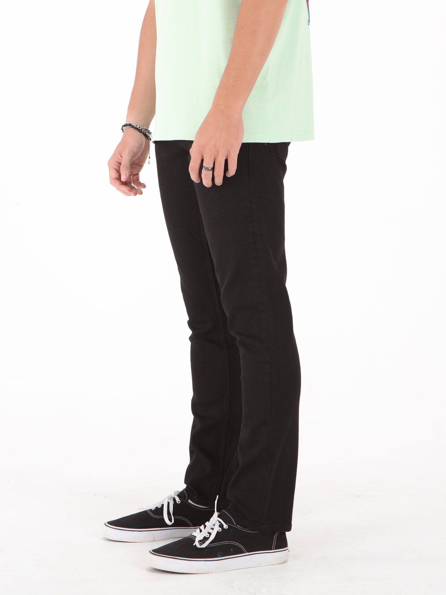 Volcom 2x4 Skinny Fit Jeans - Black On Black