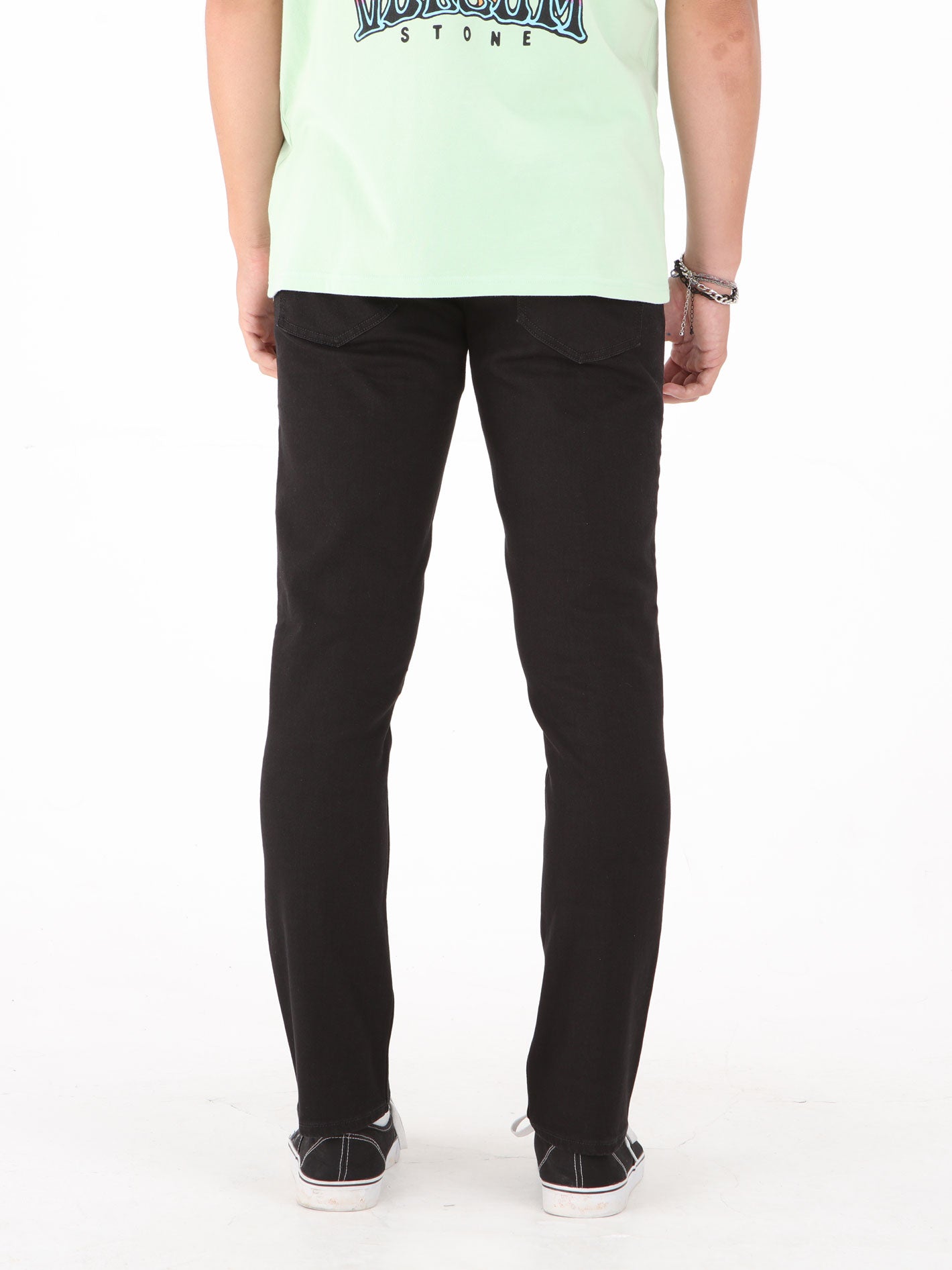 Volcom 2x4 Skinny Fit Jeans - Black On Black