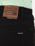 Volcom 2x4 Skinny Fit Jeans - Black On Black