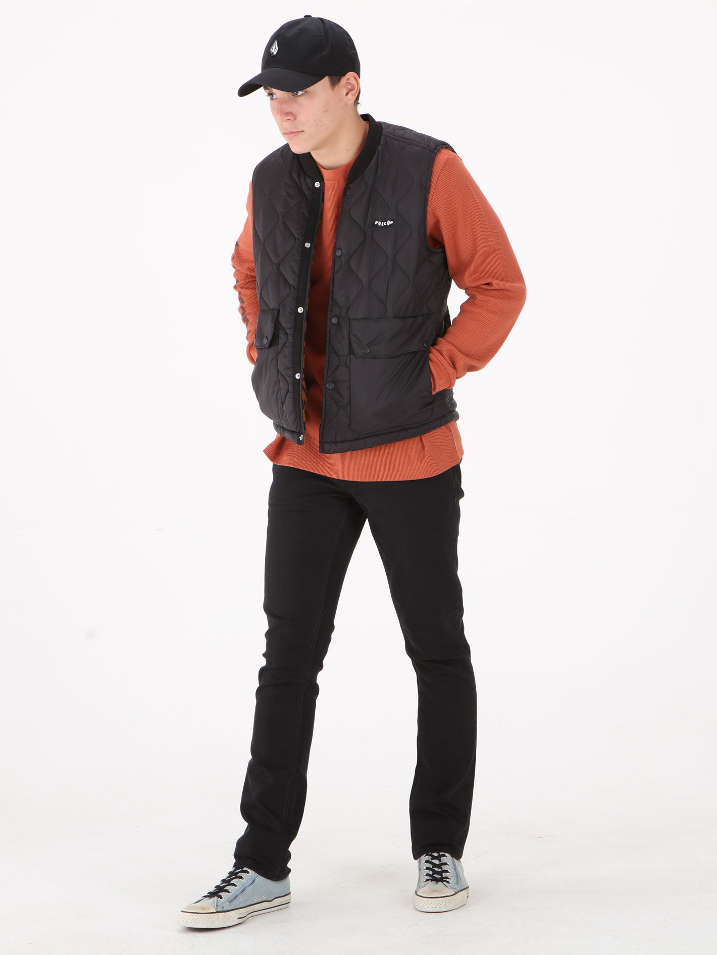 Volcom Vorta Slim Fit Jeans - Blackout