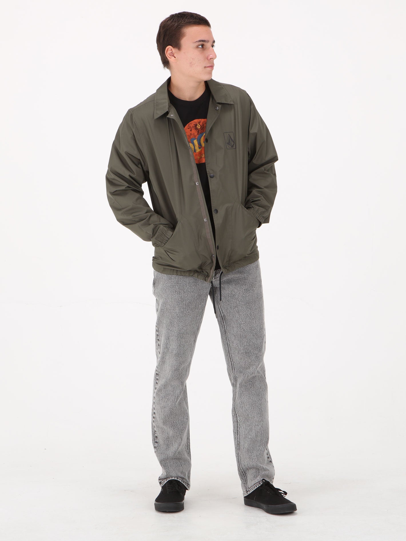 Volcom Vorta Slim Fit Jeans - TRUE VINTAGE BLACK