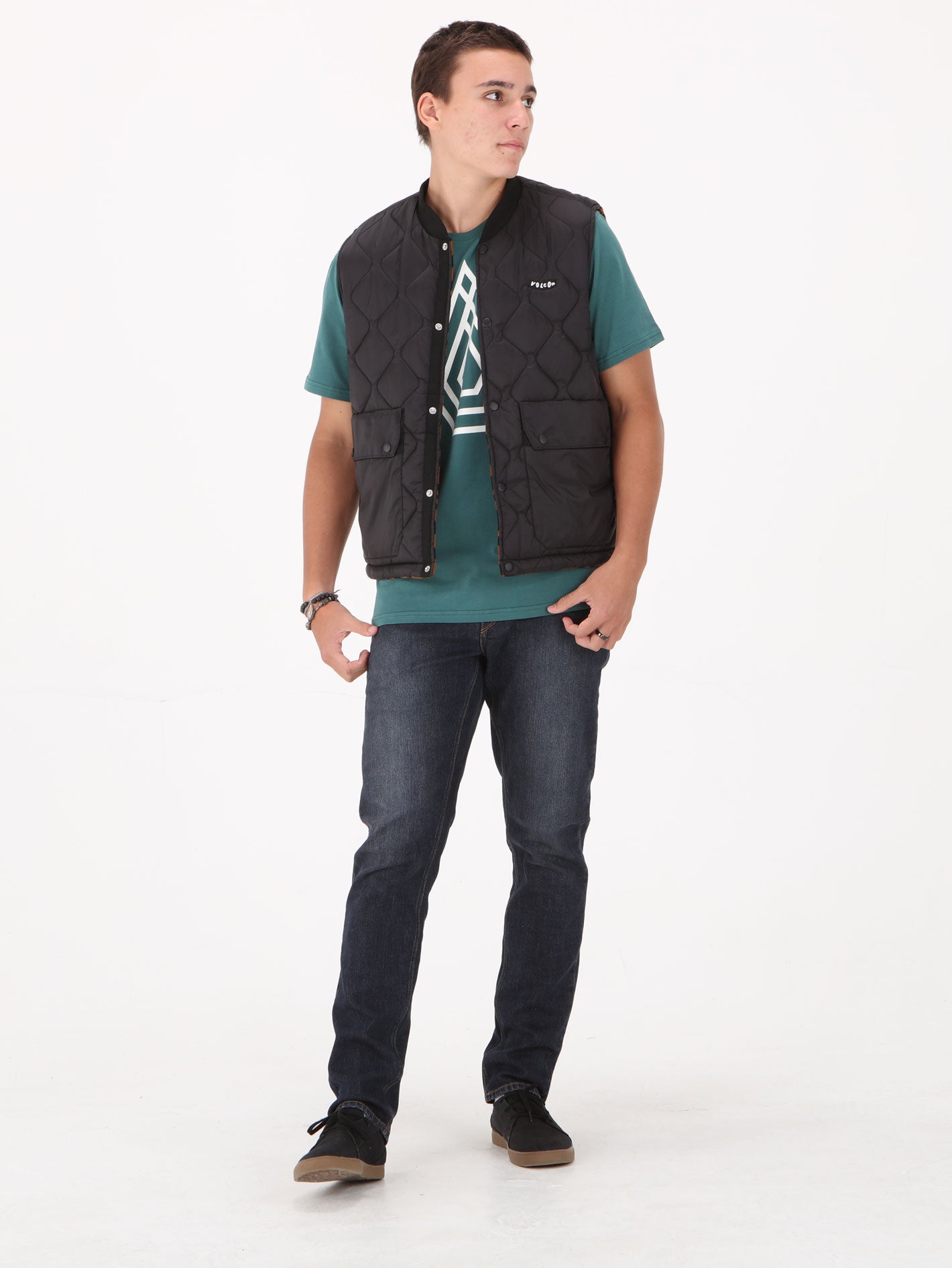 Volcom Solver Modern Tapered Fit Jeans - New Vintage Blue