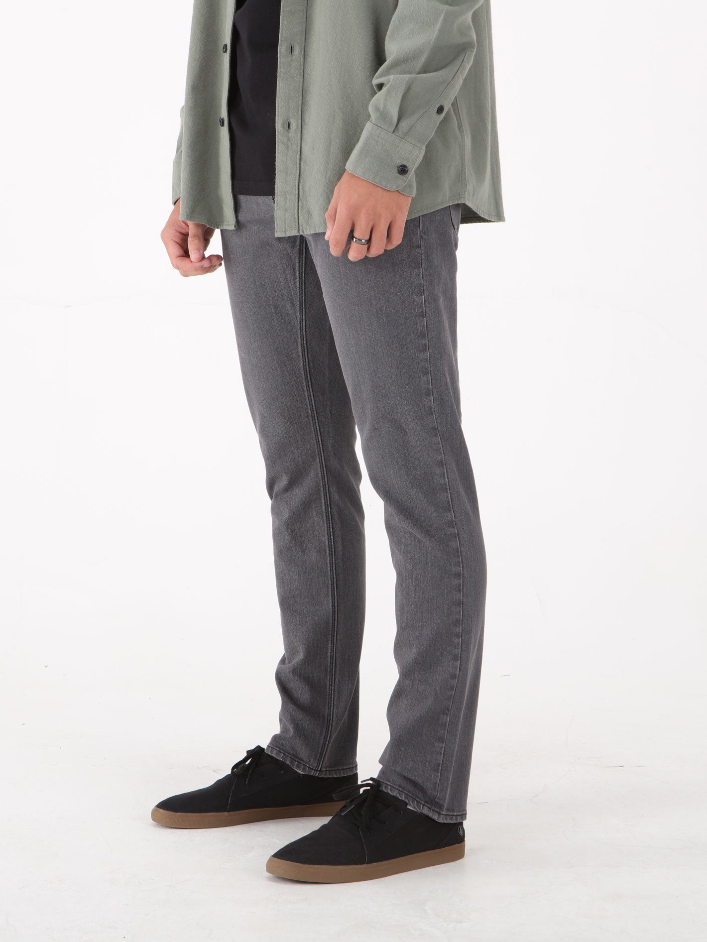 Volcom Solver Modern Tapered Fit Jeans - Easy Enzyme Grey