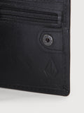 Single Stone Leather Wallet - Black