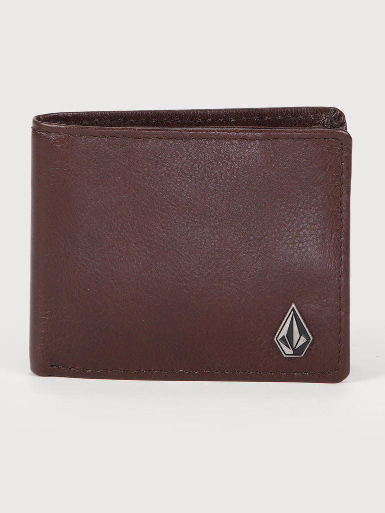 Single Stone Leather Wallet - Brown