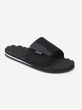 Recliner Slide Sandals - Black White