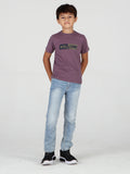 Little Boys Stone Split Tee - Artic Dust
