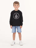 Volcom Little Boys Griffith Long Sleeve Tee Top - Black