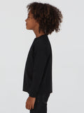 Little Boys Iconic Stone Long Sleeve Tee - Black