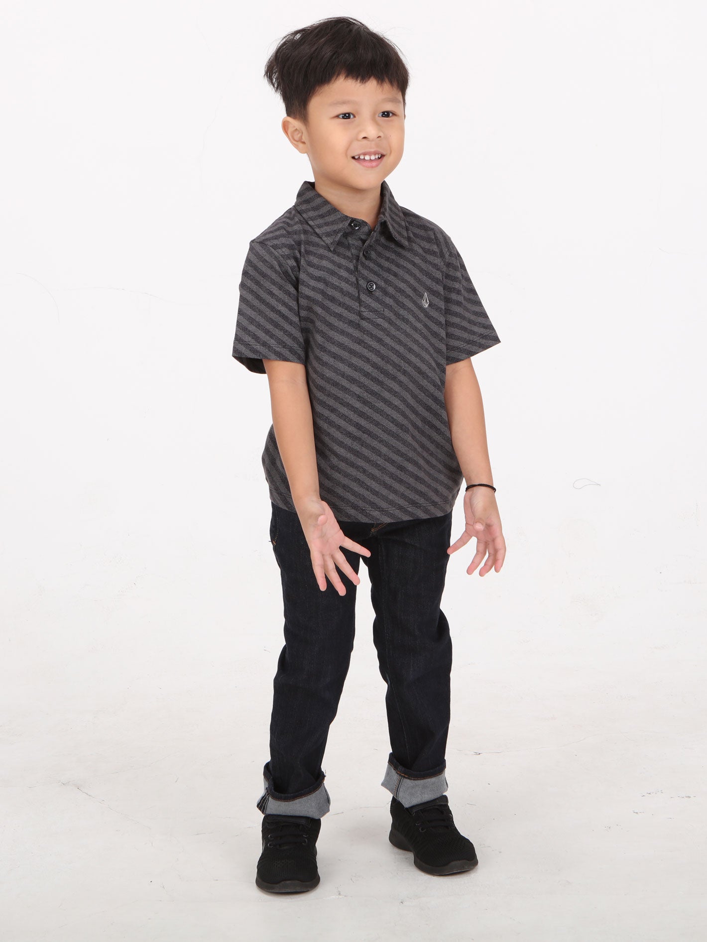 Volcom Little Boys Oswald Polo - Black