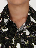 Little Boys Cloud Short Sleeve Shirt - Black