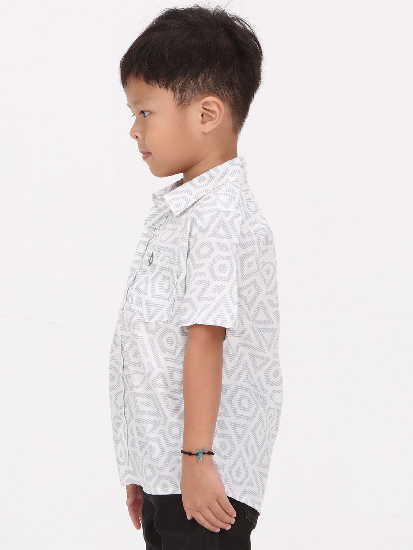Volcom Little Boys Braun Short Sleeve  Shirt - White