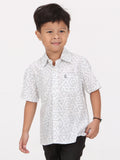 Little Boys Braun Short Sleeve  Shirt - White