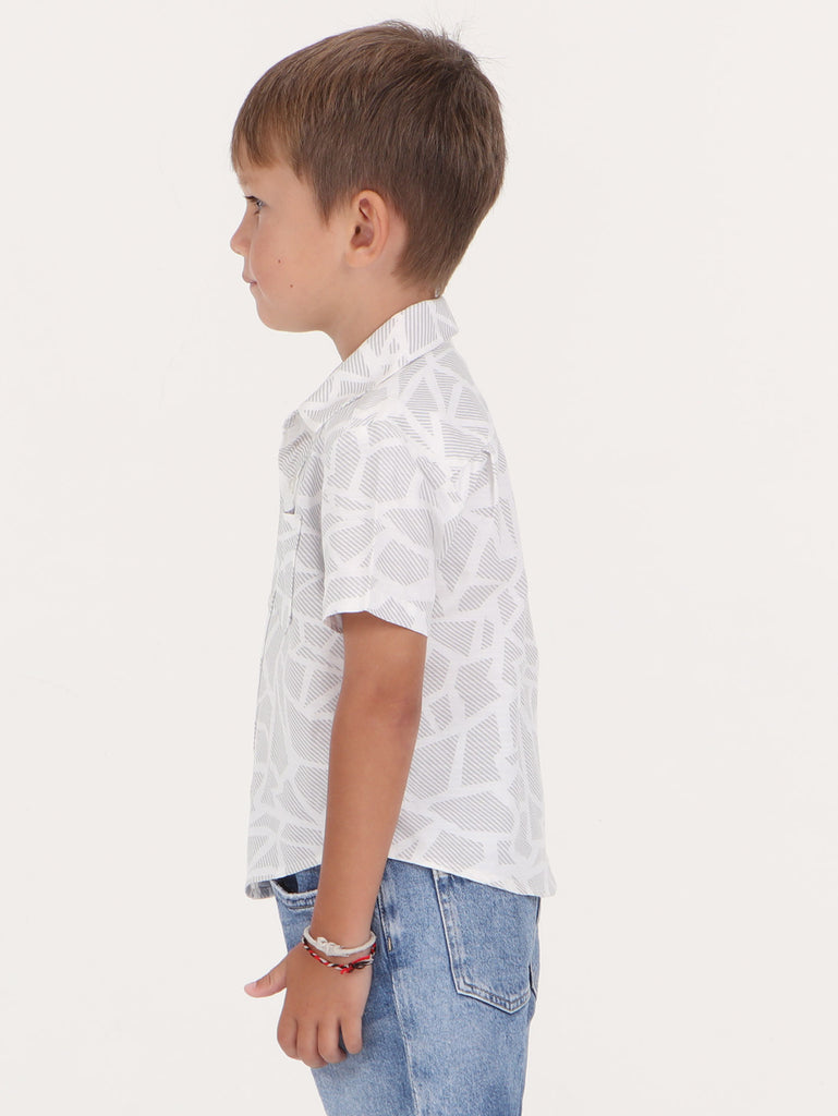 Volcom Little Boys Shatter Short Sleeve  Shirt - White