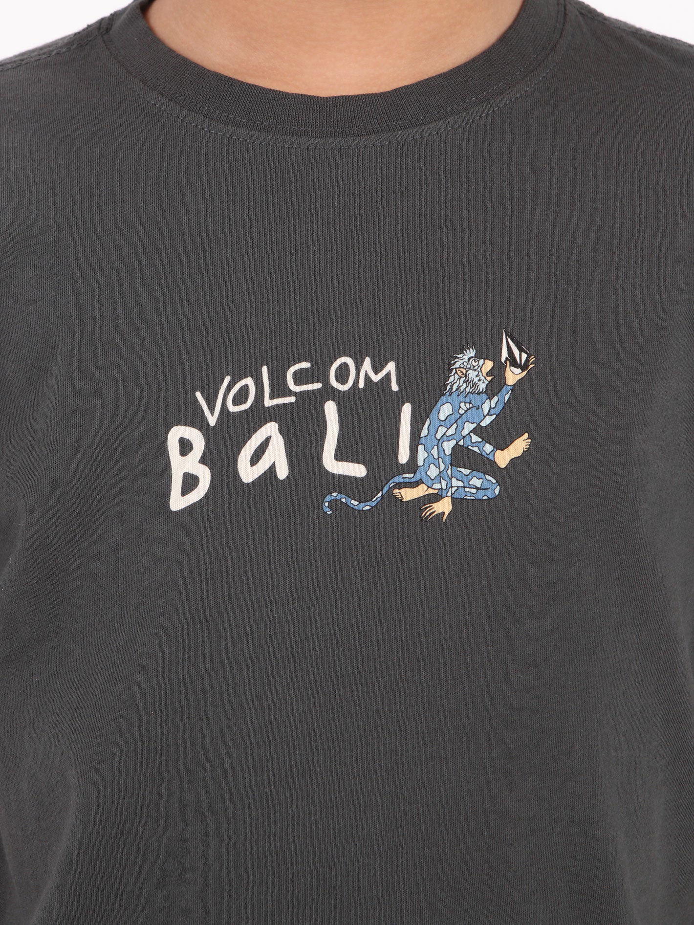 Volcom Little Boys Happy Monkey Tee - Stealth