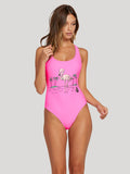Fresh Ink One Piece - Electric Pink