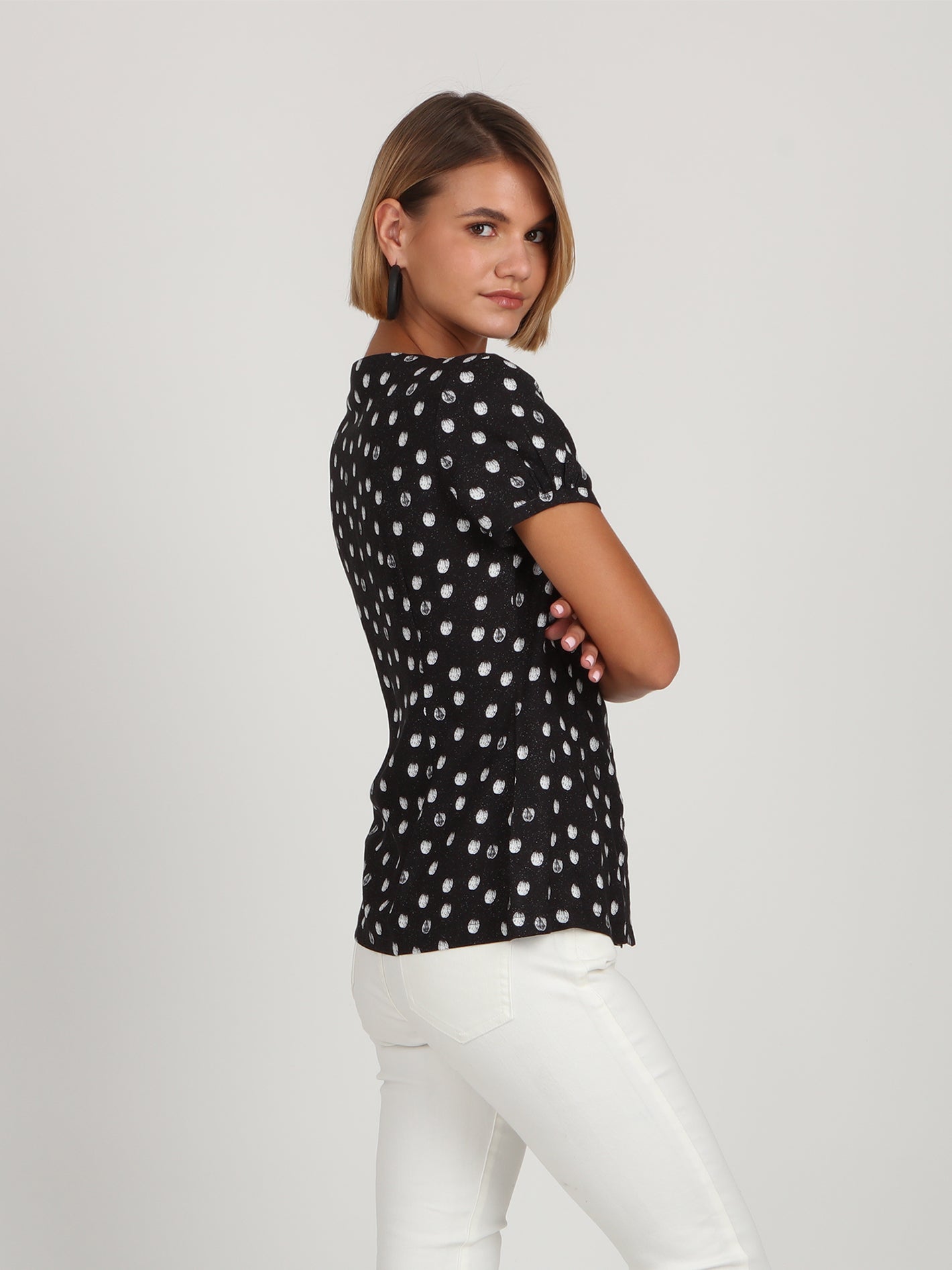 Momma Said Short Sleeve Top - Black Print