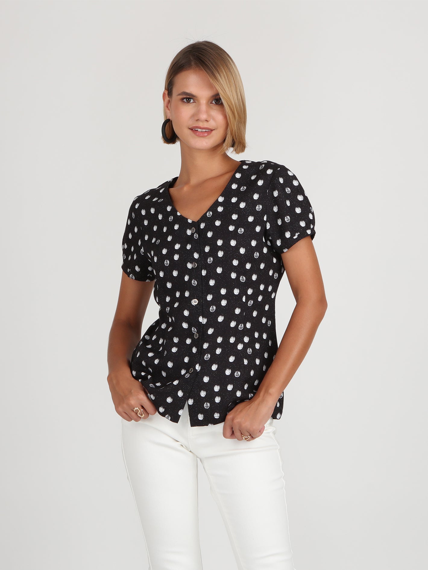Momma Said Short Sleeve Top - Black Print