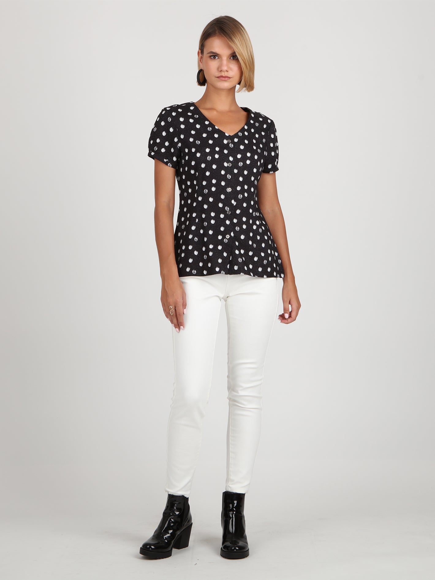 Momma Said Short Sleeve Top - Black Print