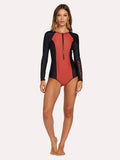 Simply Solid Bodysuit - Burnt Red