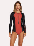 Simply Solid Bodysuit - Burnt Red